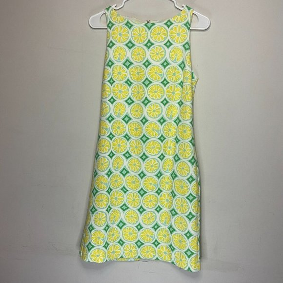 Sail to Sable Dresses & Skirts - Sail to Sable Women XS Tank Dress Lemon Lime Print Sleeveless Preppy Zip Back